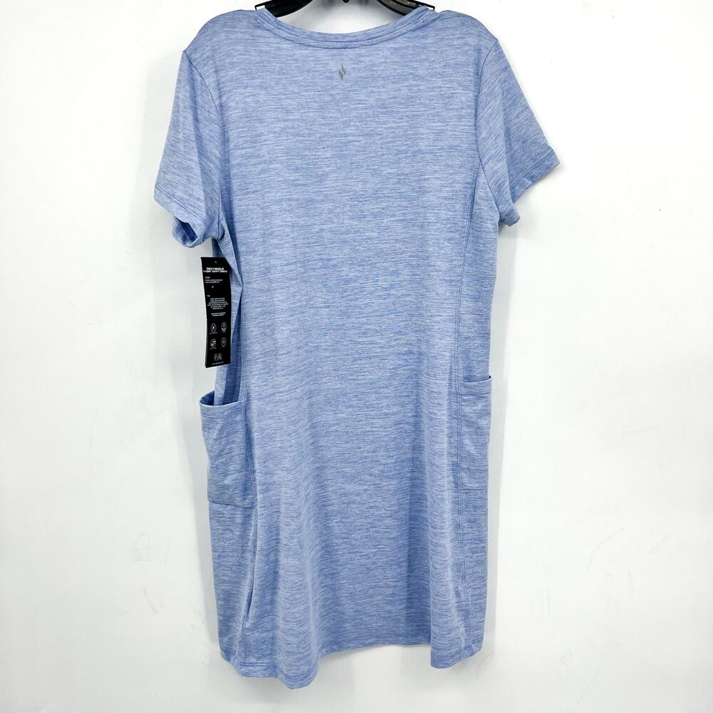 SKECHERS Women's GoDri Swift T-Shirt Dress Small Light Blue Short Sleeve NWT - Picture 7 of 13